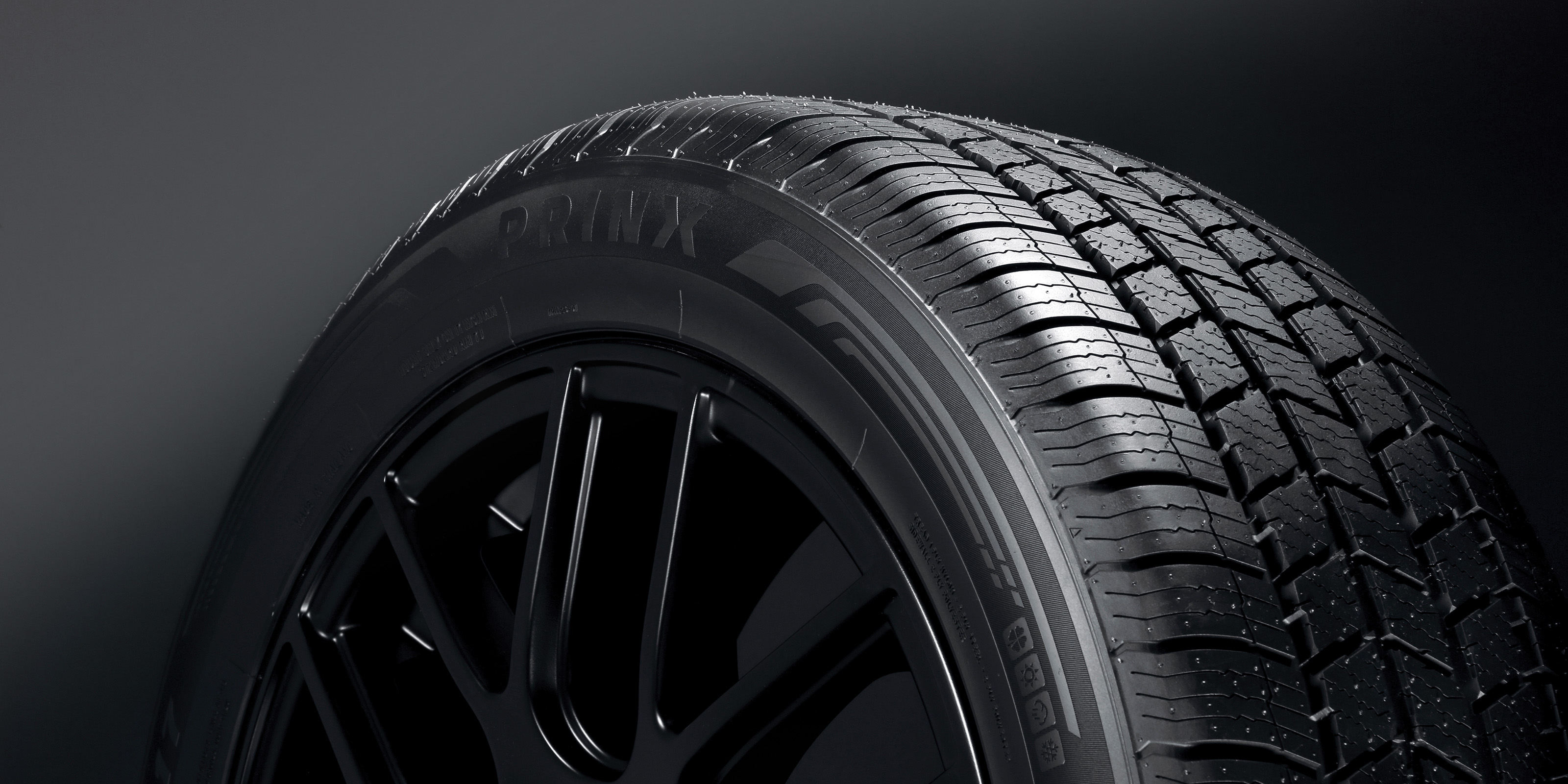Detail photo of a tire and tread