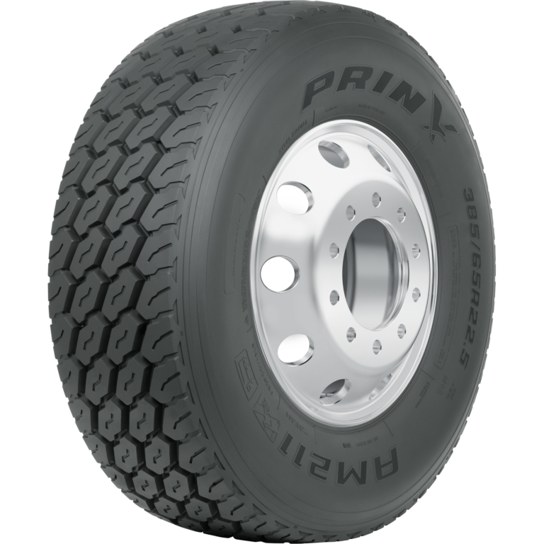 tire three-quarter view