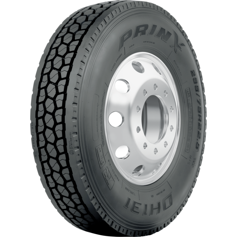 tire three-quarter view