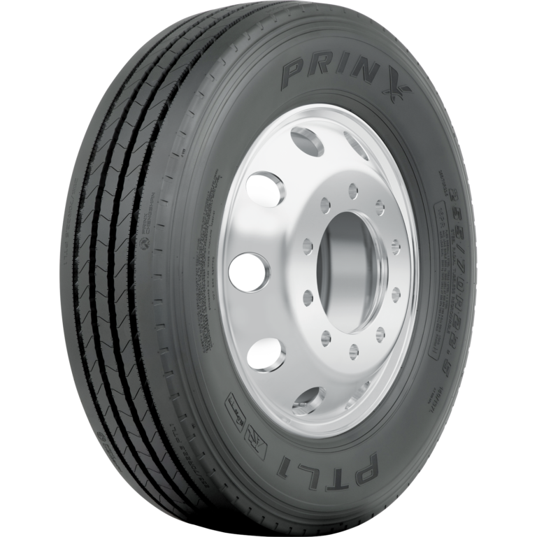 tire three-quarter view