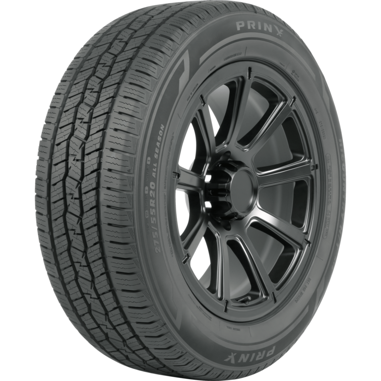tire three-quarter view