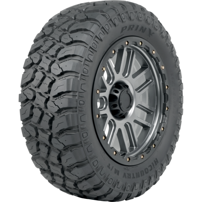 tire three-quarter view