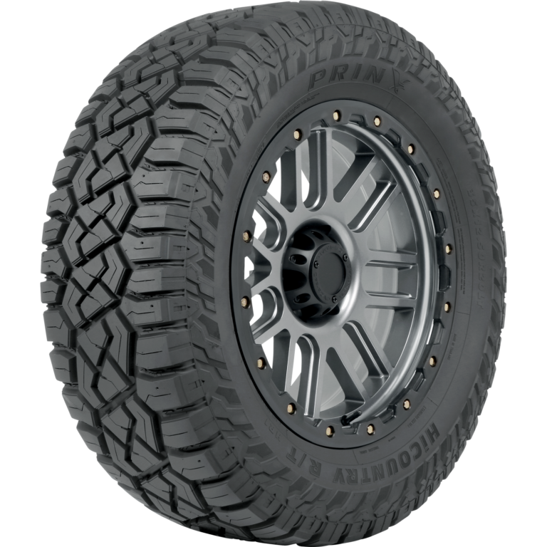 tire three-quarter view