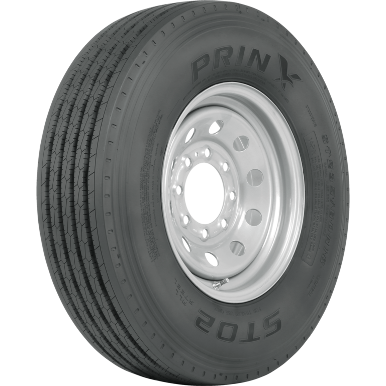 tire three-quarter view