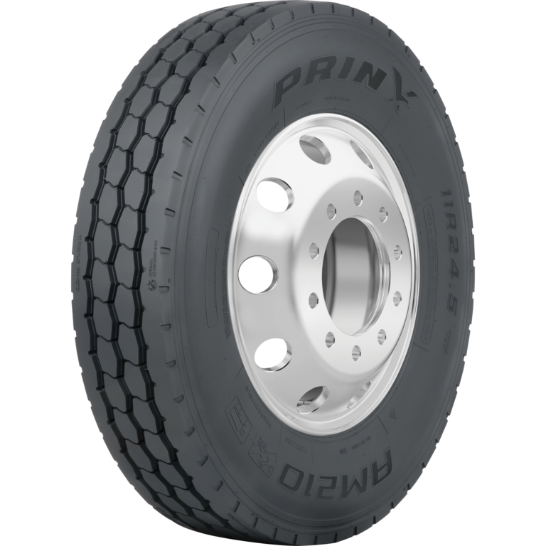 tire three-quarter view