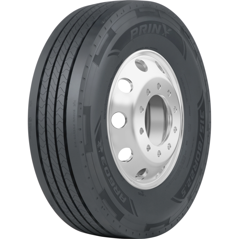 tire three-quarter view